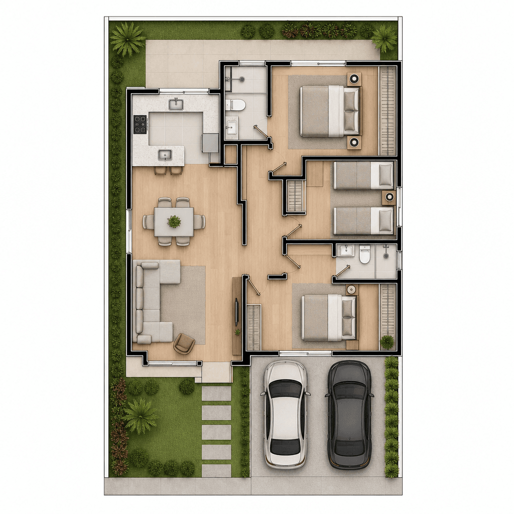 Planta Lote 150 m²